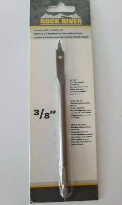 Rock River Wood Bit- Heavy Duty Spade Type1/4 shank x 3/8 spade