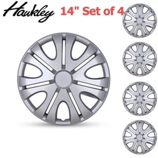 14" Set of 4 Wheel Covers Full Rim Snap On Hub Caps fit R14 Tire & Steel Wheels