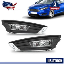 For 2015-2018 Ford Focus Bumper Driving Lamp With Cover Bezel Fog Light Kit