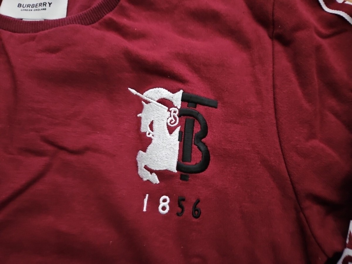【関税&送料込】Burberry Cotton Sweatshirt With Logo Embroid Cotton sweatshirt with logo embroidery BURBERRY - Nugnes1920
