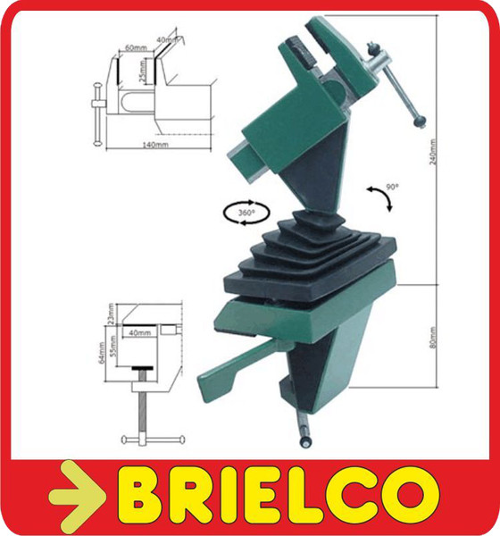 TORNILLO BANCO FIJACION MESA CABEZAL ESTANDAR GIRO 360G APERTURA MAX 65MM BD2225