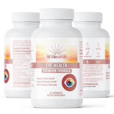 Eye Health Supplement, Vision Support, Anti Eye Strain, Macular Care, 60 Cap