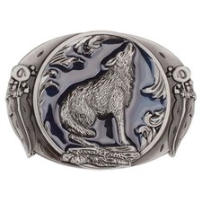 Howling Wolf Belt Buckle Western Cowboy Native American WLF-01 