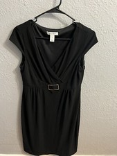 White House Black Market Dress Cap Sleeve Black Size 6