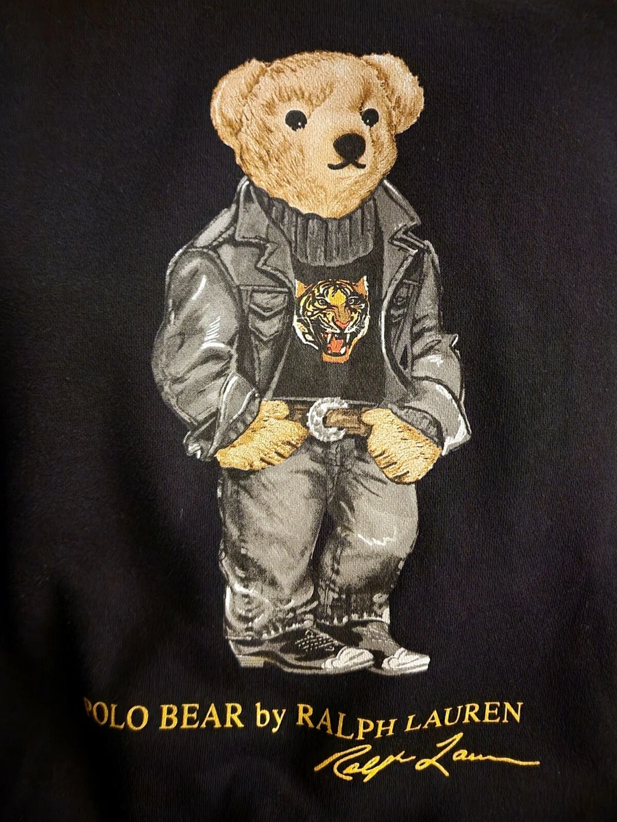 Polo Ralph Lauren Mens XL Lunar New Year Tiger Bear Hoodie Sweater black  chinese | eBay