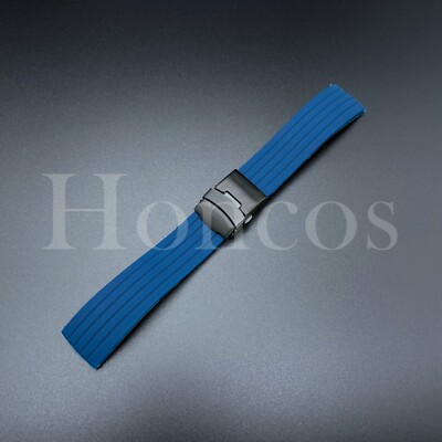 18 20 22MM Silicone Rubber Watch Strap Band Waterproof Clasp Fits Casioak D/Blue
