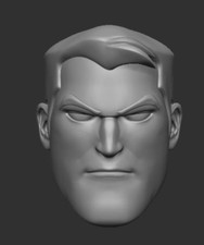 Animated Bruce Wayne BTAS Batman animated style custom head for action figures