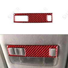 Para VW Golf 4 GTI Jetta MK4 Vinilo Rojo Fibra de Carbono Luz de Lectura Control Borde 1X