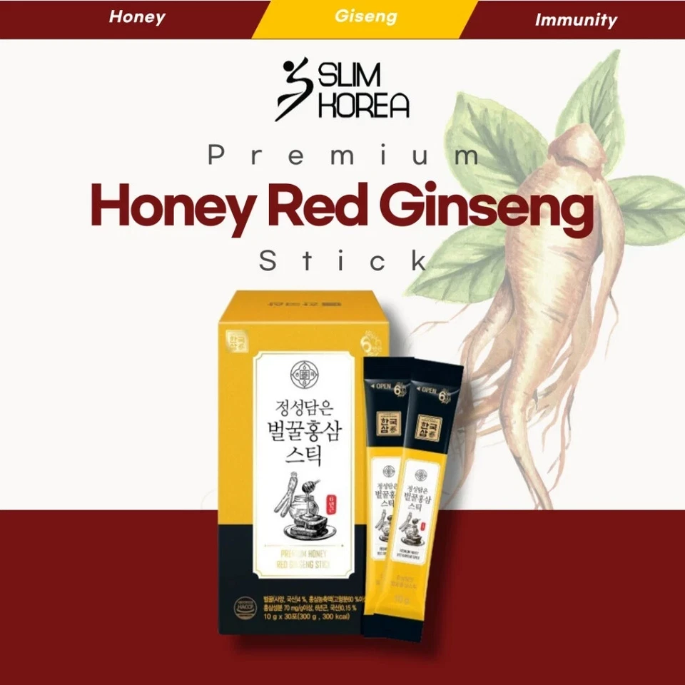 Honey Red Ginseng Stick 30 Pouches 6 Year Old Korean Red Ginseng - Image 1 of 4