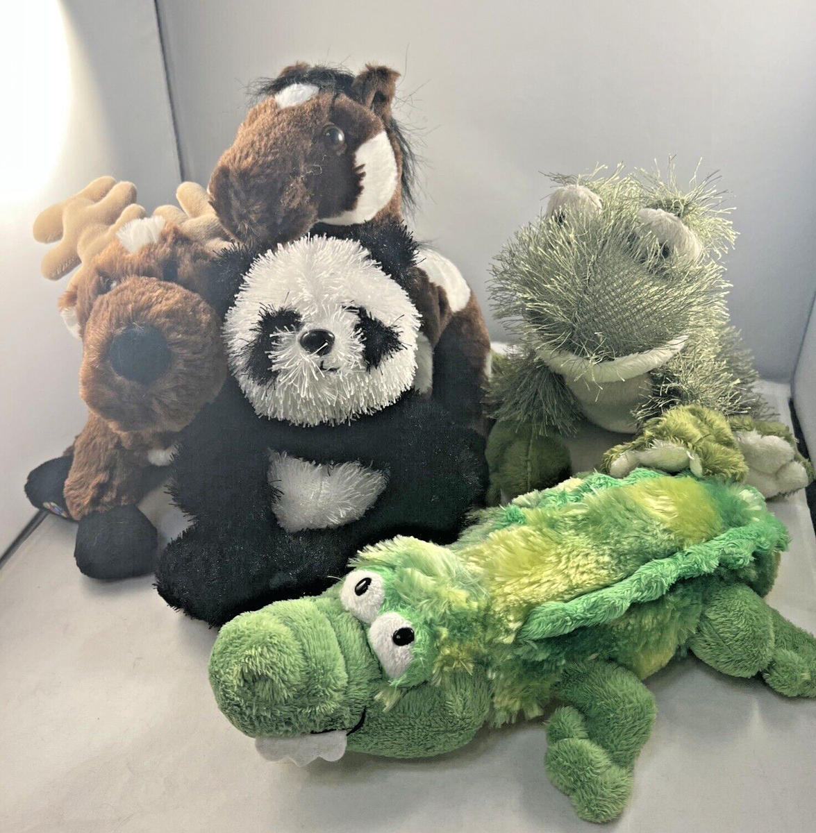 Webkinz Plushie Stuffed Animals Crocodile Panda Frog Panda retired