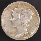 1934   MERCURY DIME-FRESH FROM AN OLD COLLECTION-LOT AA-5471