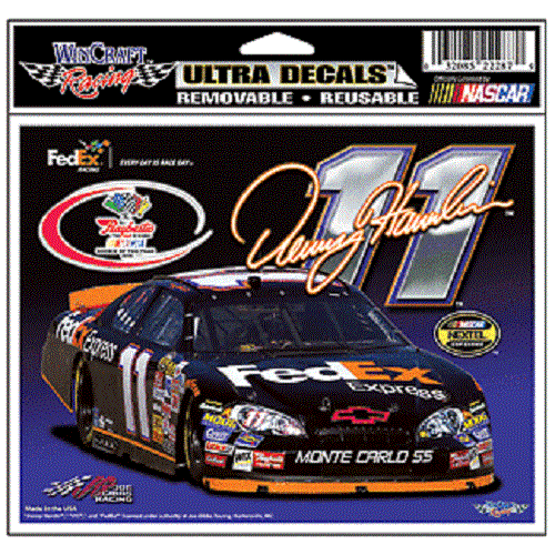 DENNY HAMLIN ROOKIE #11 FED EX 5" X 6" ULTRA DECAL USA - Picture 1 of 1