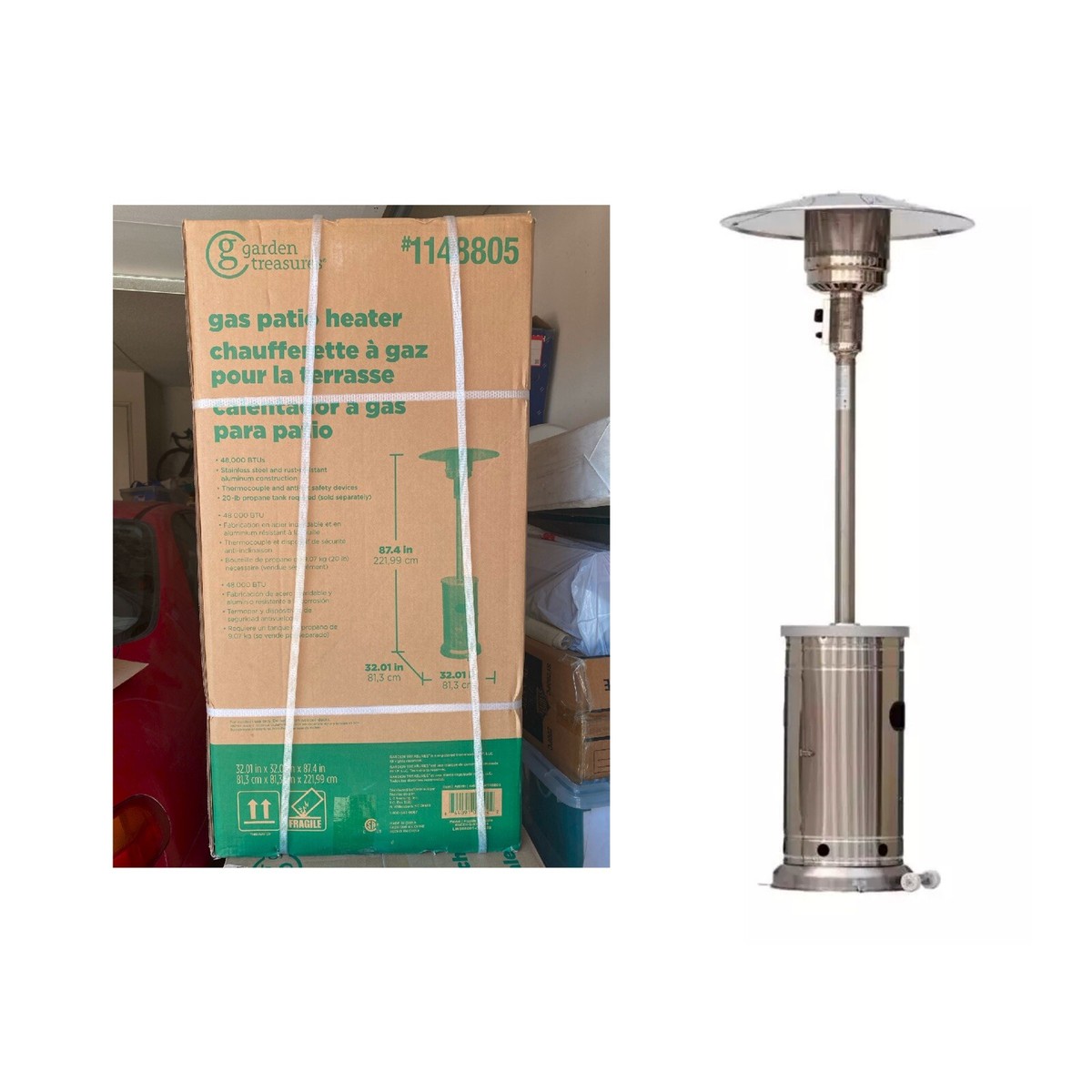 FAST SHIPPING* Garden Treasures 48000 BTU Stainless Steel Propane