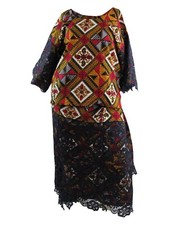 African Print Nigerian Ankara Iro Top and Buba Wrapper with lace New