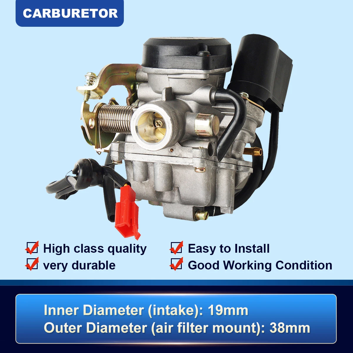 50CC SCOOTER MOPED ATV GY6 CARBURETOR CARB Fit For ROKETA SUNL JCL BAJA Panterra