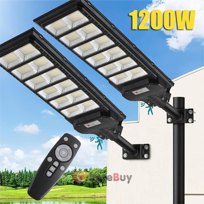 Commercial Solar Street Lights Outdoor Dusk to Dawn Solar High Bright 12000000lm