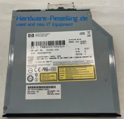 HP CD-RW 24x / DVD-ROM 8x Combo Optical Drive IDE 392581-636 MultiBay-II