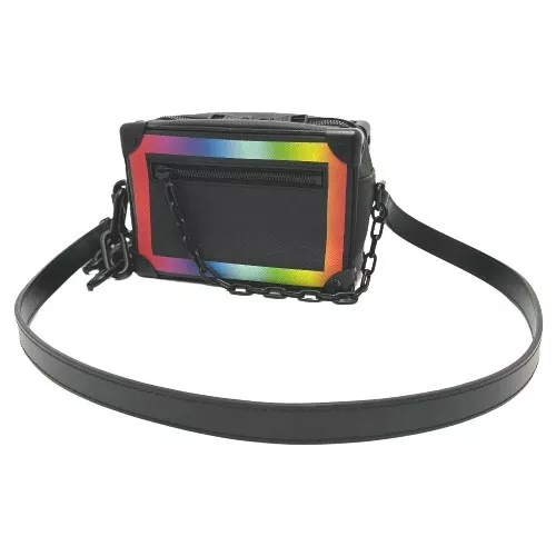 Louis Vuitton Soft Trunk Taiga Mini Black/Rainbow