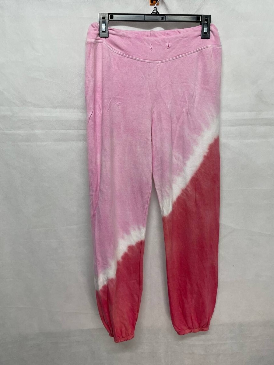 Sundry Dip Dyed Jogger Pants White Pink Sz