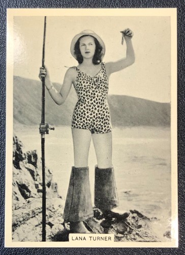 Lana Turner 1939 Grace & Beauty Film Original Zigarette Tabak Karte HOCHGRADIG