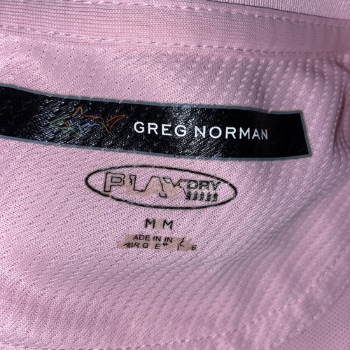 GREG NORMAN Innisbrook Golf Course Embroidered Logo Polo Pearl Buttons Med #e20 - Picture 2 of 3