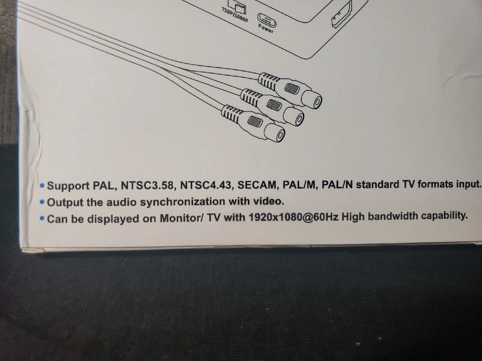 RCA AV to HDMI HD Converter Composite CVBS Audio Video Adapter Wii NES SNES - Image 2 of 4