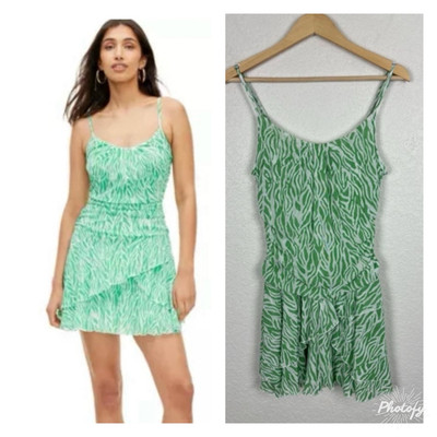 Diane Von Furstenberg Womens Dress Size Medium Green Beach Vacation Resort