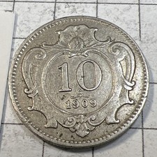AUSTRIAN EMPIRE / TEN (10) HELLER COIN 1909 (EMPEROR FRANZ JOSEPH I)