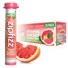 Daily Energy Drink Powder, Pink Grapefruit, 20 Pack | 3-in-1 Sustained Energy...