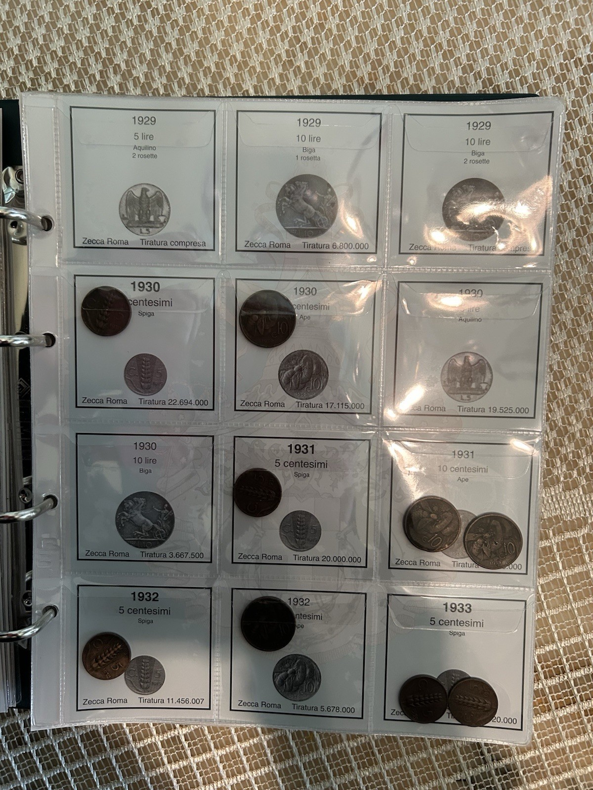 Coins Kingdom of Italy-Vittorio Emanuele III- 1900/1943 With Binder Album