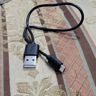 USB CABLE to micro-B mini end camera mp3 charging etc measures approx 12'' long