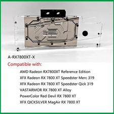 Granzon GPU Water Block For AMD Radeon RX7800XT Reference Edition A-RX7800XT-X