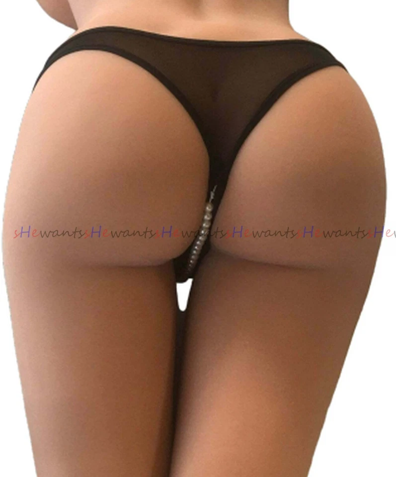 Slip Tanga offen XS-M ouvert String Perlen sexy Porno geiler Stringtanga Hipster - Bild 4 von 4