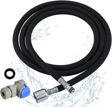Black Kitchen Faucet Hose Replacement M15 1MM X G1/2, 59-Inch Nylon Hose with Qu