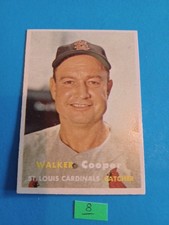 1957 Topps Baseball Card 380 Walker Cooper NM-MT Condition See Pics