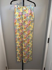 Zara Satin Effect High Waist Floral Print Pants Women  s XS Taller