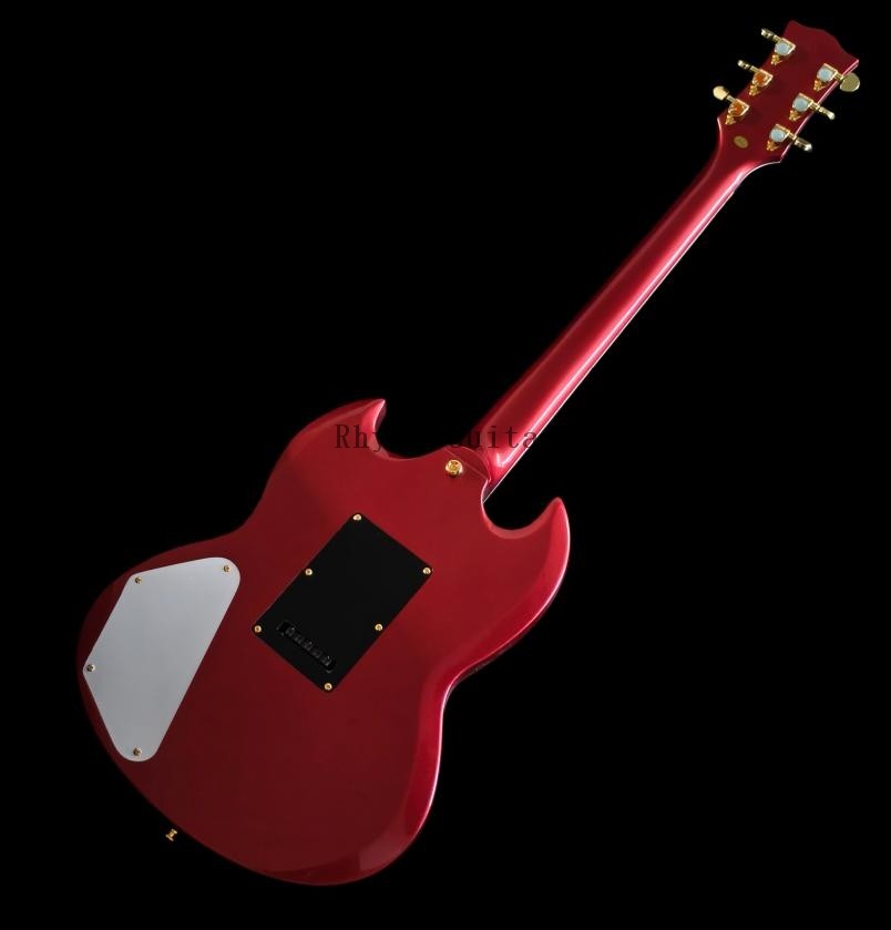 Factory Metallic Red Solid Body Electric Guitar Gold Hardware FR Bridge Vibrato