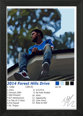 J. Cole Gerahmtes Wandbild Poster Leinwanddruck Bild