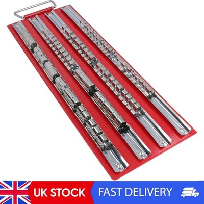 80 Stck. Steckschlüssel Aufbewahrung Halter Fach Rack Schiene für 1/4'' 3/8'' oder 1/2'' Steckschlüssel