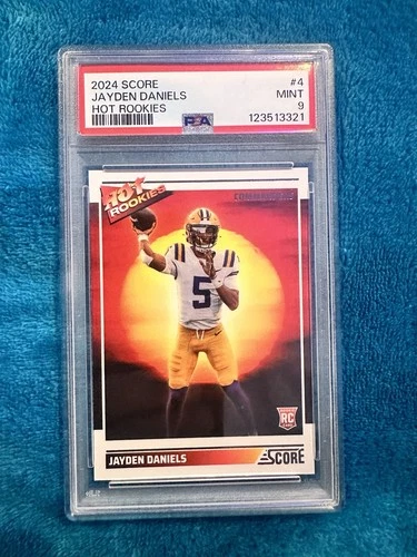 2024 Score - Hot Rookies Jayden Daniels #4 (RC) PSA 9