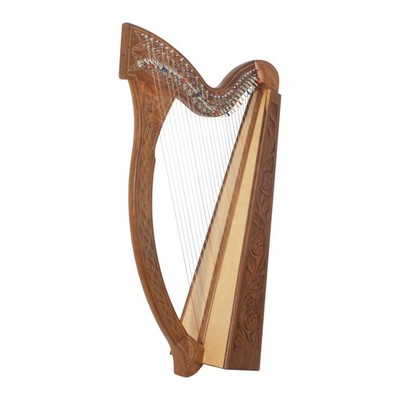 Roosebeck Minstrel 29 String Celtic Harp Chelby Levers Thistle Design