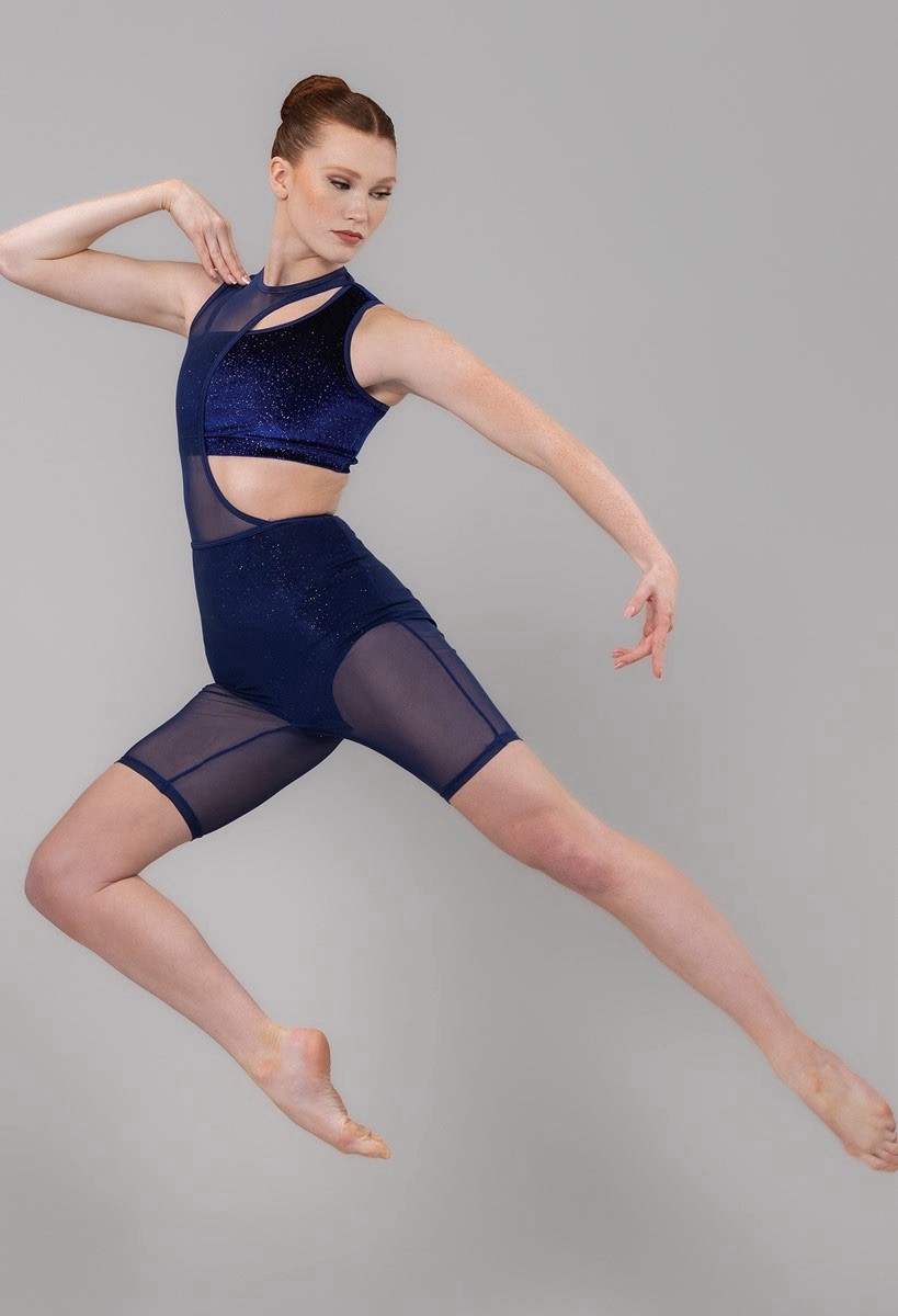 Weissman Blue Lyrical Jazz Acro Dance Costume Adu… - image 1