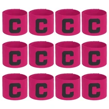 12Pcs Soccer Captain Armband Elastic Captain C Arm Band Peach