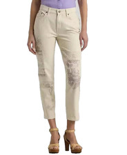 Lauren Ralph Lauren Women Jeans Size 12 Print Relaxed Tapered Ankle New