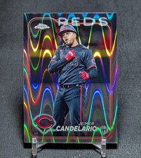 Jeimer Candelario Raywave Refractor 2024 Topps Chrome Card #239 Cincinnati Reds