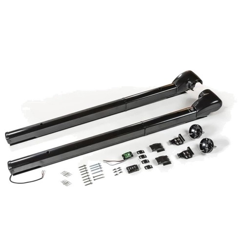 Compass 12V Electric Motorized Awning Arm Set – Self-Leveling & Durable Black