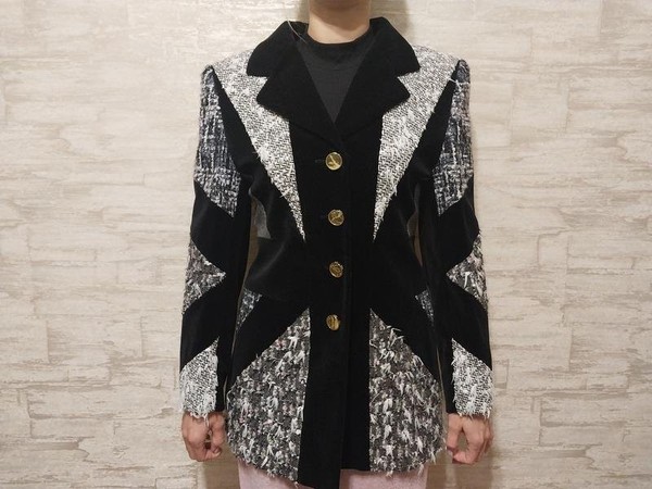 Damen Escada Blazer Schwarz Kaschmir 38 / M / 46