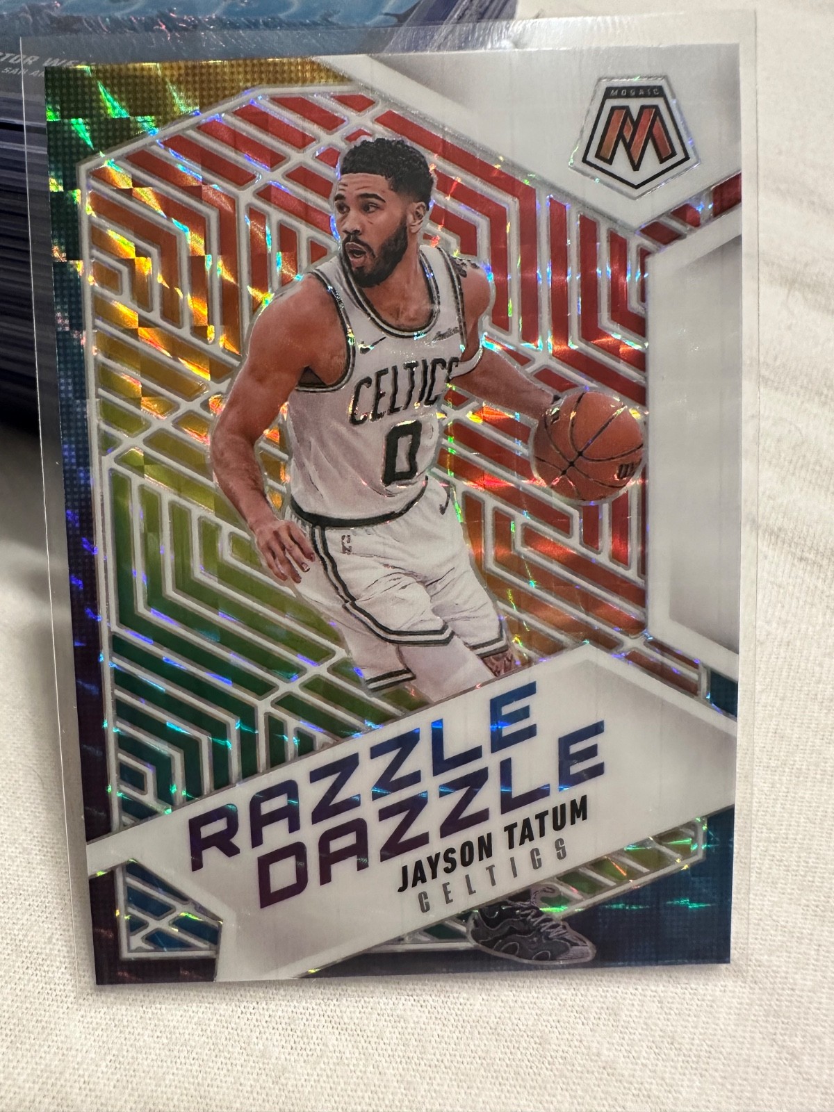 2024-25 Panini Mosaic Jayson Tatum Razzle Dazzle Prizm Card #8 Case Hit Celtics!