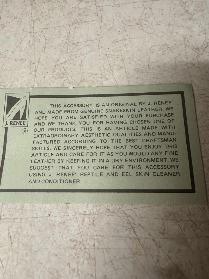 Bolso de Hombro J Renee Vintage Mujer Cuero de Serpiente Genuino Cartera Años 90 Foto 4 de 4