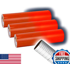 ORACAL 5400 Reflective Safety Vinyl 12x24 Roll Self-Adhesive Transfer Paper Red